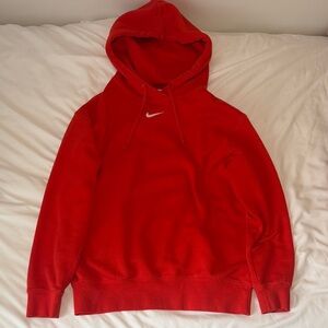 Nike Red Sweatshirt with White Swoosh